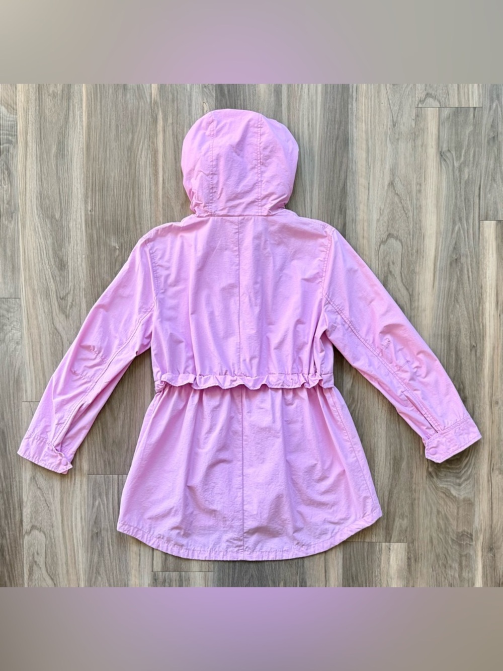 J. Crew Pink Hooded Rain Coat Size S - Picture 5 of 7